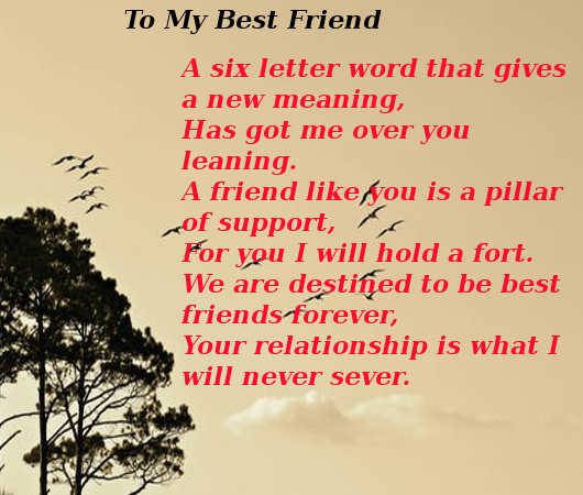 best friend poems