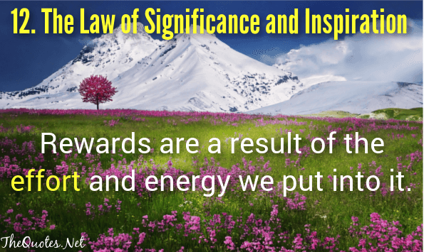The Law of Significance and Inspiration